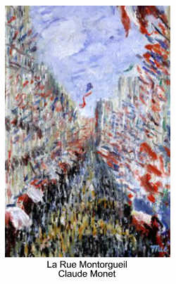La Rue Montorgueil by Claude Monet